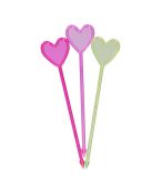 Пика 85 мм, диз. "Сердце", цвет в ассорт., ПС, 35 шт/упак (ООО Пласт-Лидер)