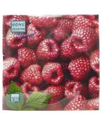 Салфетки 330х330 мм 3-сл., диз. "Малина", разноцв., бум., 20 шт/упак "Bouquet"