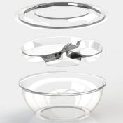 Контейнер 1300 мл 1-секц. d203хh85 мм, без крышки, прозр., ПС, 400 шт/кор "Kado-Prim" 400 шт/упак РОССИЯ КД-107 Д прозр.