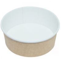 Контейнер 750 мл, d150хh60 мм, без окна, без крышки, крафт-бел., карт., 50 шт/упак 300 шт/кор РОССИЯ 750003