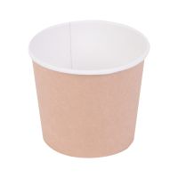 Контейнер 500 мл, d100хh95 мм, без окна, без крышки, крафт-бел., карт., 30 шт/упак "OSQ" Round Bowl 600 шт/кор РОССИЯ Round Bowl 500 kraft