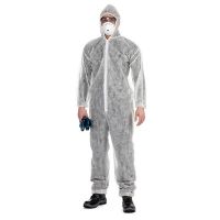 Комбинезон, XL (56 размер), молния, капюшон и рукава на резинке, белый