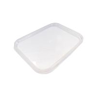 Крышка для контейнера под пресервы и мёд, прямоугольная, 120х91мм, полупрозрачная, ПП