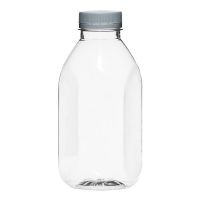 Бутылка ПЭТ 500 мл, квадр., прозр., горло d38 мм, крышка в компл., 100 шт/кор 100 шт/упак РОССИЯ 00-00000352