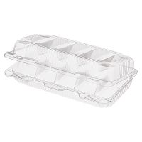 Упаковка для кондит. изделий 1000[5х200] мл 5-секц., 258х155х65 мм, неразъем.крышка, прозр., ОПС, 130 шт/кор "Комус" 130 шт/упак РОССИЯ РК-25С5 (Т)