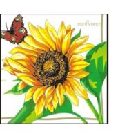 Салфетки 240х240 мм 1-сл., диз. "Подсолнух", разноцв., бум., 40 шт/упак "Desna Design" 32 упак/кор РОССИЯ 57457
