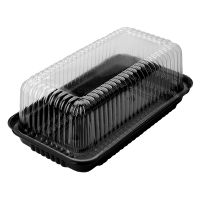 Крышка для торта, прямоугольная, внеш. 248х140х94мм, внутр. 230х120х85мм, прозрачная, ПС