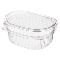 Контейнер 1000 мл 1-секц., овал 176х148х77 мм, неразъем.крышка, прозр., ОПС, 270 шт/кор "Комус" 270 шт/упак РОССИЯ РКС-1000 (СП) (Т)