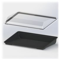 Крышка к контейнеру для суши "Витрина" 245х161х45 мм, прозр., ПС, 510 шт/кор "Kado-Prim" 510 шт/упак РОССИЯ КД-309 К высокая