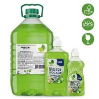 Средство для мытья посуды "Ecoline" Vega Зеленое яблоко, пуш-пул, 950 мл 6 шт/кор РОССИЯ 140009