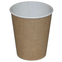 Стакан бумажный 250 мл 1 сл., d80 мм, крафт-бел., карт., 50 шт/упак 1 250 шт/кор РОССИЯ