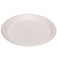 Тарелка одноразовая мелкая d225 мм, бел., целл., 50 шт/упак 500 шт/кор РОССИЯ