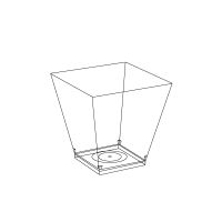 Форма для фуршетов 200 мл 72,5х72,5х70,5 мм, диз. "Квадрат", прозр., ПС, 15 шт/упак 225 шт/кор РОССИЯ 5111