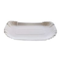 Тарелка одноразовая мелкая 130x200 мм, бел., карт, 50 шт/упак 800 шт/кор РОССИЯ 002А-2010-0108-001