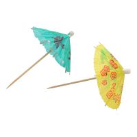 Пика 100 мм, диз. "Зонтик", разноцв., древ. волокно, 144 шт/упак 20 упак/кор КИТАЙ 600066К