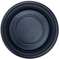 Тарелка одноразовая мелкая d230 мм, черн., кукурузный крахмал, 50 шт/упак 350 шт/кор РОССИЯ