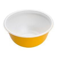 Миска 500мл, кругл., d 135мм, h 65мм, жёлт., с коутингом (ламинацией), ВПС