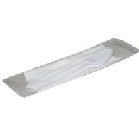 Комплект столовых приборов №4 [лож.ст.+ вил.+ нож: 165 мм, бел., ПС+ салф.], 300 шт/кор 300 шт/упак РОССИЯ Н41-008