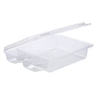 Контейнер для суши 4-секц. 262х192х62 мм, неразъем. крышка, прозр., ПЭТ, 240 шт/кор "Каштан" 240 шт/упак БЕЛАРУСЬ УК-47А-01