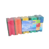 Губки для посуды профилированные 64х94х43мм., поролон, абразивная фибра