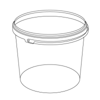 Ведро пищевое 5600 мл, d222хh193 мм, с ручкой, крышка в компл, прозр., ПП, 30 шт/упак 30 шт/кор РОССИЯ 1582ПКП