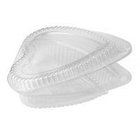 Упаковка для торта [неразъем.] форма "Сердце" 185х160х48[138х126х43] мм, прозр., ОПС, 240 шт/кор "Комус" 400 шт/упак РОССИЯ ТС-075