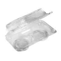 Упаковка прям. внеш. 218х115х84мм, внутр. 2 секции d-верх.95, d-ниж.75мм, прозрачная, ОПС