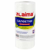 Салфетка из вискозы 220х200 мм, 45 гр/м2, бел., 70 шт/рул "Лайма" 16 рул/кор РОССИЯ 601566
