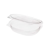 Контейнер 250 мл 1-секц., овал 159х130х30 мм, неразъем.крышка, прозр., ОПС, 350 шт/кор "Протэк" 350 шт/упак РОССИЯ ИПР-250 АВ