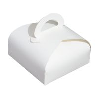 Упаковка для кондит. изделий 220х220х120 мм, без окна, неразъем.крышка, бел., карт., 25 шт/упак "Forgenika" Lady White ST 200 шт/кор РОССИЯ Forg Lady W 220*220*120 ST