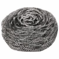 Губка металлическая для посуды d70хh70 мм, 50 гр, нерж., 1 шт/упак "Лайма" 144 упак/кор РОССИЯ 603101