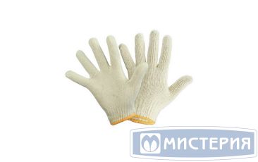 Перчатки нитяные, 4 нит., 10 кл., бел., Х/Б, 10 пар/упак 500 пар/кор РОССИЯ