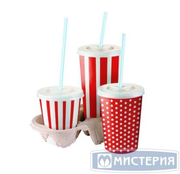 Бумажный стакан 300 мл однослойный, с рисунком "Pinup"