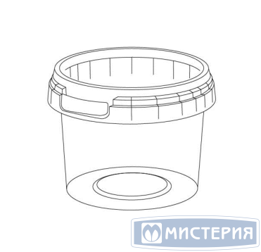 Контейнер для пресервов 120 мл, d69хh53 мм, форма "Банка", контр. замок, крышка в компл., прозр., ПП, 480 шт/кор "Aerosnab" 480 шт/упак РОССИЯ 1508КП