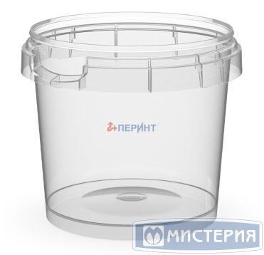 Контейнер под пресервы и мёд, 155 мл, "банка" d=69мм, h=66 мм, с ручкой, полупрозрачный, контр. замок, ПП