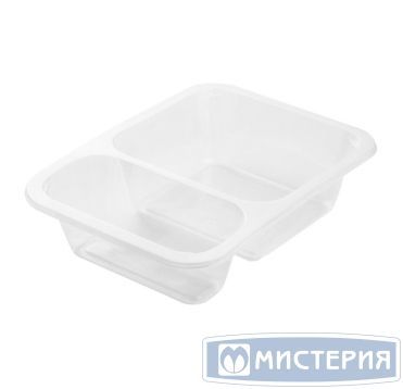 Контейнер под запайку 626[439+187] мл, 2-секц. 187х137х45 мм, прозр., ПП, 80 шт/упак "Upax-Unity" 480 шт/кор РОССИЯ 187_137_45 мм прозр 70/30