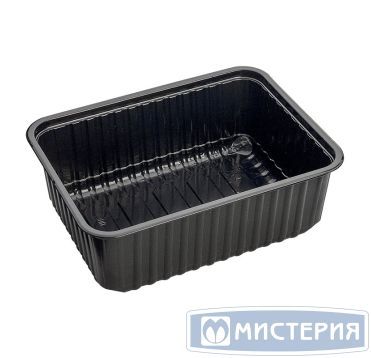 Контейнер прямоугольный 179х132х64мм, 1000 мл, черный
