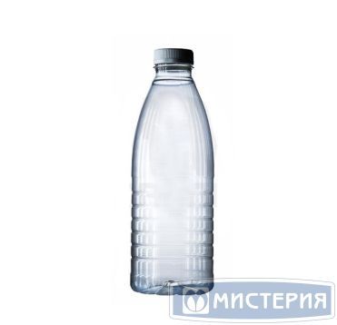 Бутылка ПЭТ 1000 мл, прозр., горло d38 мм, крышка в компл., 90 шт/кор 90 шт/упак РОССИЯ 00-00000154 / 00-00000033