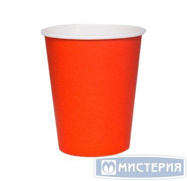 Стакан бумажный 250 мл 1 сл., d80 мм, красн., карт., 50 шт/упак 1 250 шт/кор РОССИЯ