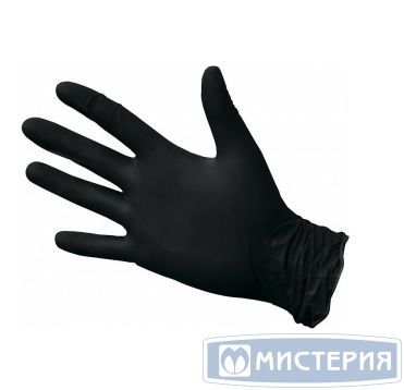 Перчатки нитриловые, р-р L, неопудрен., черн., 50 пар/упак 20 упак/кор КИТАЙ 1030507