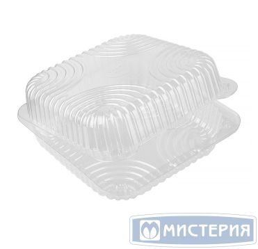 Упаковка прям. внеш. 223х218х84мм, внутр. 180х180х80 мм, 0,5кг, прозрачная, ОПС (129896)