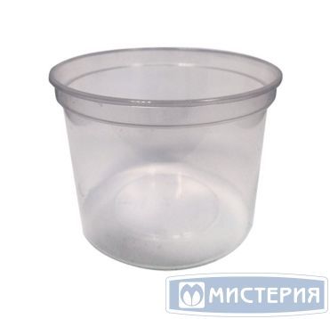 Контейнер для пресервов 500 мл, d112хh75 мм, форма "Банка", без контр. замка, без крышки, прозр., ПП, 25 шт/упак 500 шт/кор РОССИЯ 500/112