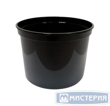 Контейнер для пресервов 500 мл, d112хh75 мм, форма "Банка", без контр. замка, без крышки, черн., ПП, 25 шт/упак 500 шт/кор РОССИЯ 500/112 черн.