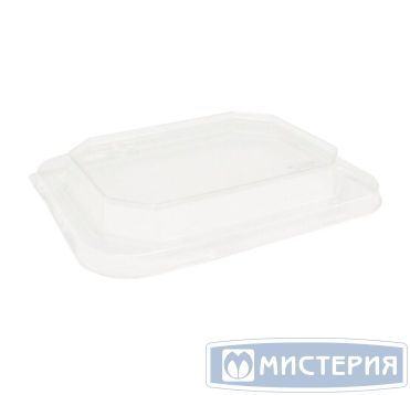 Крышка к контейнеру под запайку [230х147 мм], прозр., ПЭТ, 50 шт/упак "OSQ" Octobox 800 400 шт/кор РОССИЯ Купольная, Dome RPET lid OSQ Octobox 800