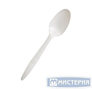 Ложка одноразовая 140 мм, бел., кукурузный крахмал, 50 шт/упак "GREEN MYSTERY" 1 000 шт/кор РОССИЯ