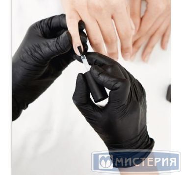 Перчатки виниловые, р-р XL, неопудрен., черн., 50 пар/упак 10 упак/кор КИТАЙ 500-107