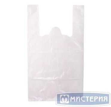 Пакет "Майка" [300+150]х580 мм 14 мкм, бел., ПНД, 100 шт/упак 15 упак/кор РОССИЯ