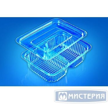 Контейнер 225[112,5+112,5] мл 2-секц. 117х85х30 мм, без крышки, прозр., ОПС, 1000 шт/кор "Протэк" 1 000 шт/упак РОССИЯ КС-155 С2 "А"
