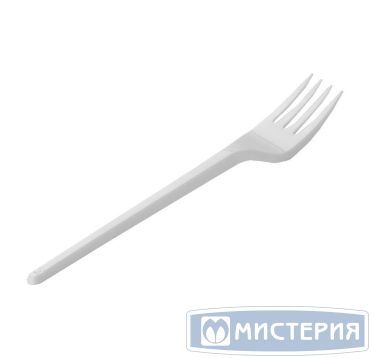 Вилка одноразовая 165 мм, бел., ПС, 12 шт/упак "МИСТЕРИЯ" 1 080 шт/кор РОССИЯ 185155
