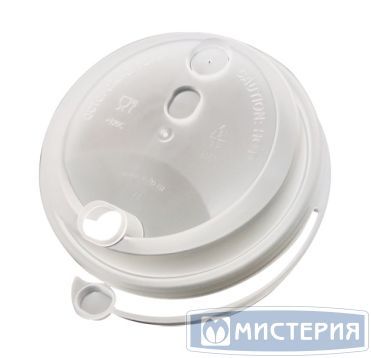 Крышка для стакана d90 мм с пробивным слотом и заглушкой, прозр., ПП, 50 шт/упак 1 000 шт/кор РОССИЯ 3001М/П